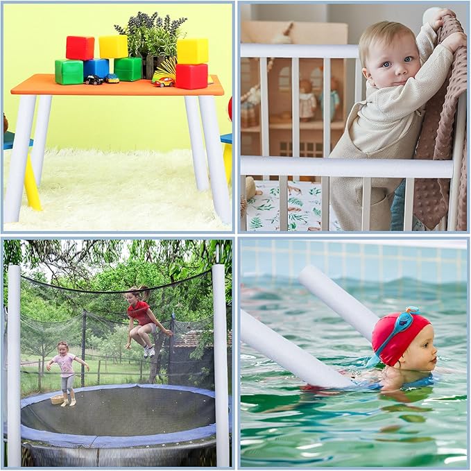 12 Pcs 3.3 Feet Foam Pipe Insulation Foam Tube Insulating Water Pipe Pool Swim - Image 3
