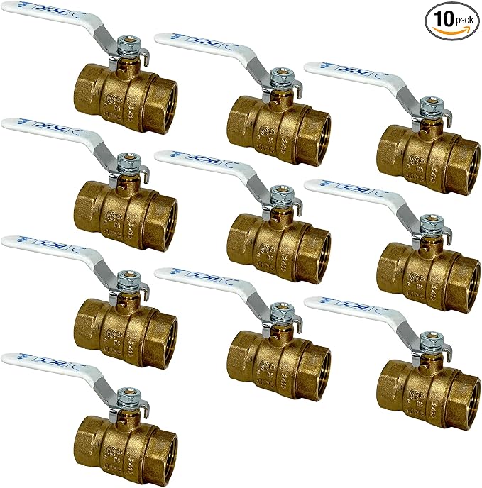 PROCURU 1/2-Inch FIP Female NPT Threaded Heavy Duty Brass Ball Valve, Full Port by PROCURU