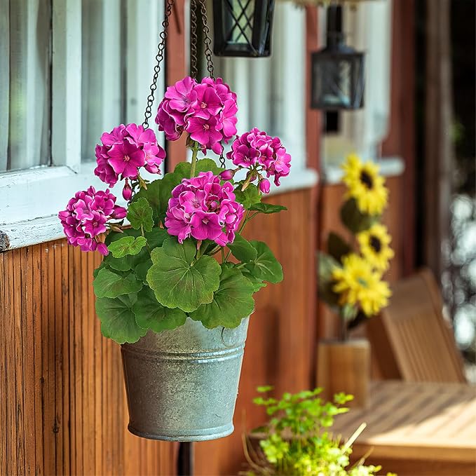 FOREST PRINCE 18" Artificial Geraniums - Image 5