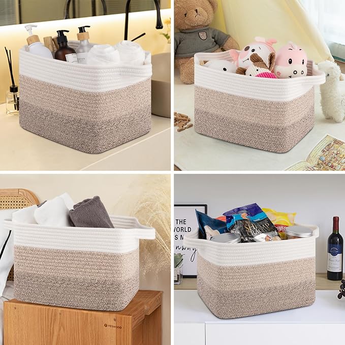 OIASKET Storage Basket for Organizing, Woven Baskets for Storage, Rectangle - Image 6