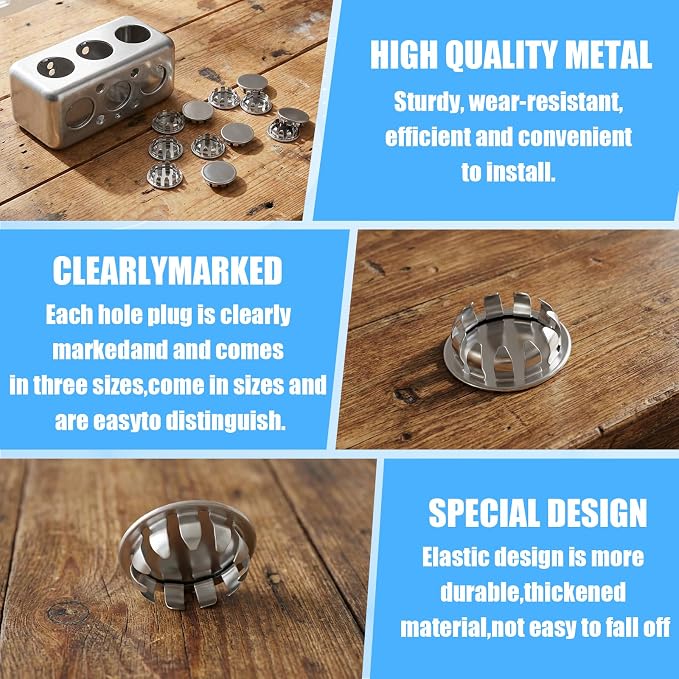 12PCS 3/4'' Seal Electrical Box Knockout, Knockout Plugs Round Steel Removable - Image 3
