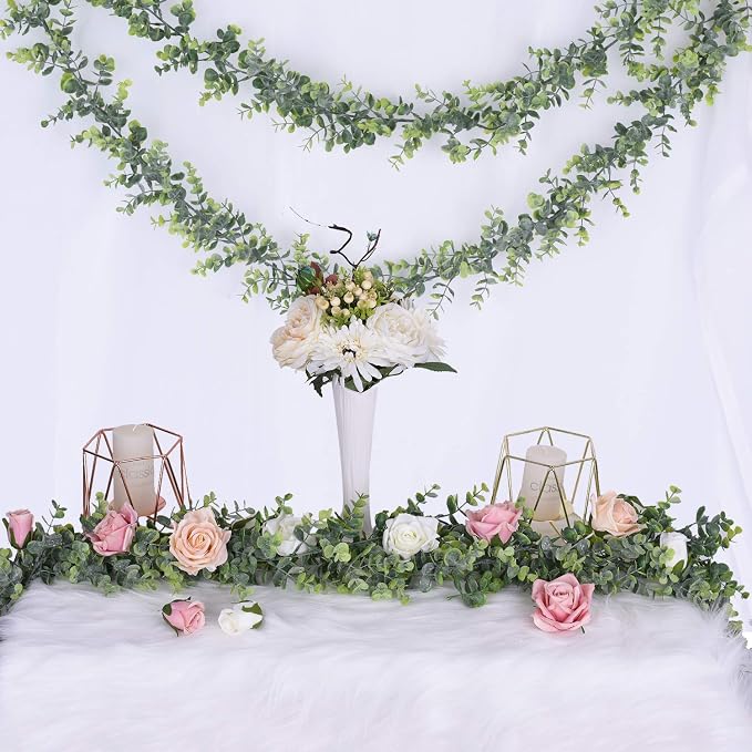 Faux Eucalyptus Garland Plant, 2 Pack Artificial Vines Hanging Eucalyptus - Image 5
