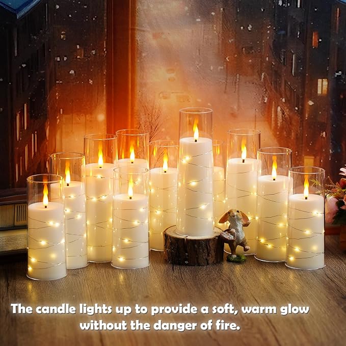 Flameless LED Candles with Timer 24 Pc Flickering Flameless Candles - Image 2