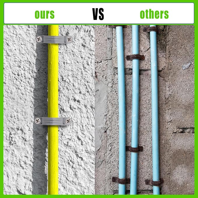 3/4 Inch PVC Pipe Strap, 2-Holes Conduit Pipe Clamps Plastic Pipe Supports - Image 5