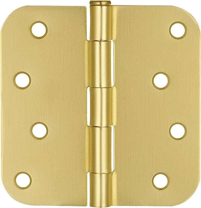 Design House Interior Door Hinge, Satin Brass | 5/8" Radius, Transitional - Image 9