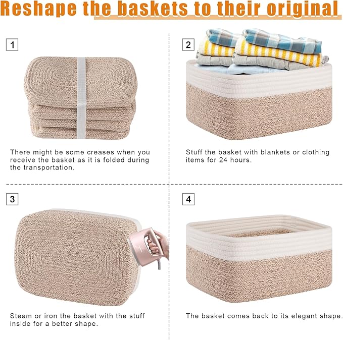 OIAHOMY 4 PACK 16L Storage Baskets - Image 7