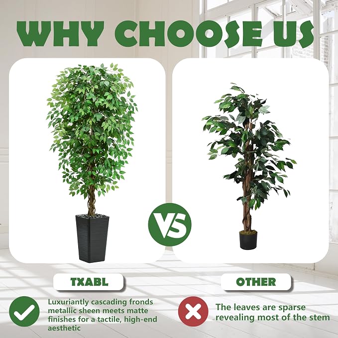 Artificial Ficus Tree 6FT Faux Floor Tree - Image 6