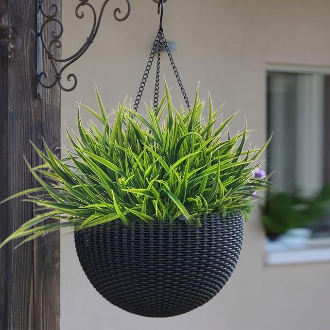12 Bundles Artificial Greenery Outdoor Shrubs Faux Plants Fake Grasses | UV - Image 7