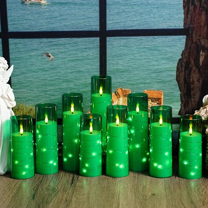 Nimiko Flickering Flameless LED Candles, Battery Operated Candles 9 Pcs - Image 6