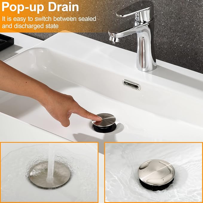 TIORIY Pop Up Bathroom Sink Drain - Image 7