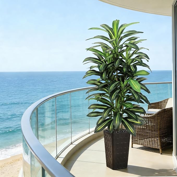 Artifical Dracaena Tree Indoor, 5FT Tall Fake Floor Plants - Image 2