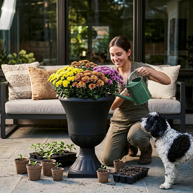 Worth Garden 2-Pack Plastic Urn Planters - Image 6
