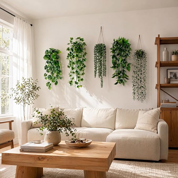KIRIFLY Fake Plants Artificial Indoor Faux Hanging Plants Greenery Eucalyptus - Image 8