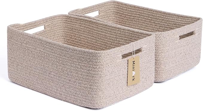 MiniArk Large Storage Baskets for Shelves, Baby Nursery, Toy Baskets Box by MiniArkStorageBasketsHome