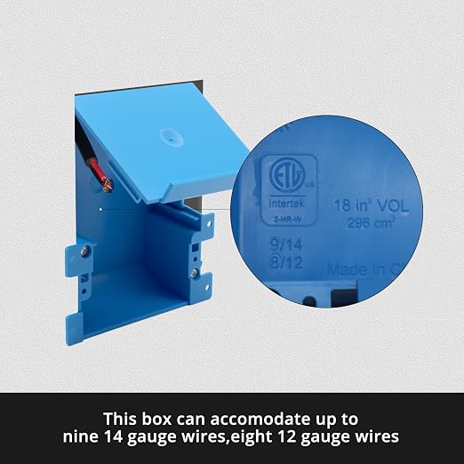 1-Gang 18 Cubic Inch Shallow Old Work Outlet Box, 1 Pack | PVC construction - Image 3