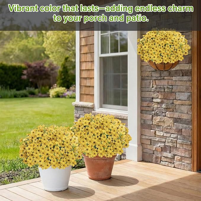 13 Bundles Artificial Flowers for Outdoors Summer Decoration | Silk Realistic - Image 4