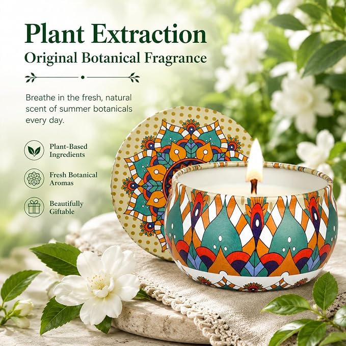 Scented Candles Gift Set, 12 Pack Soy Wax Aromatherapy Candles | 12 Summer - Image 4
