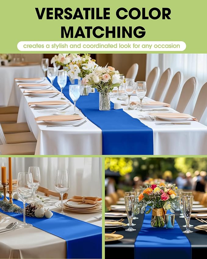 Pureegg Navy Blue Plastic Table Runners - Image 2