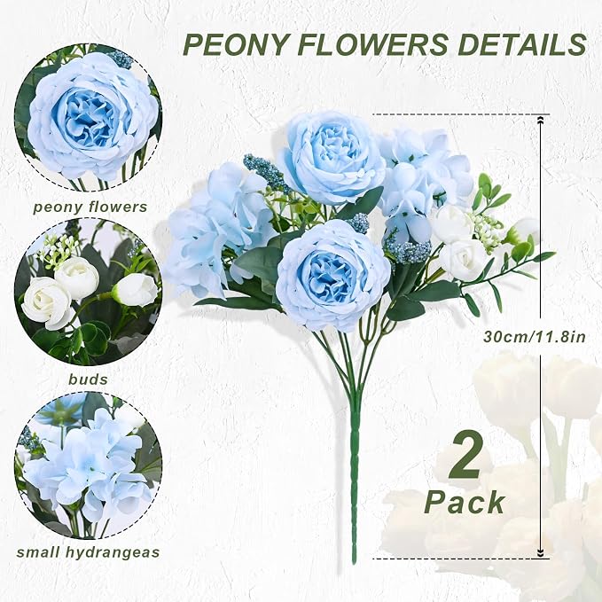 2 Packs Peonies Artificial Flowers - Image 4