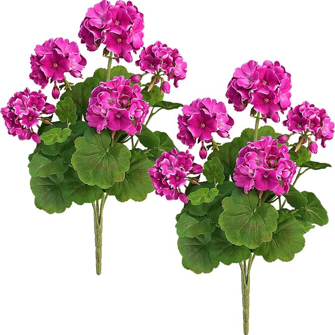 FOREST PRINCE 18" Artificial Geraniums by ForestPrince