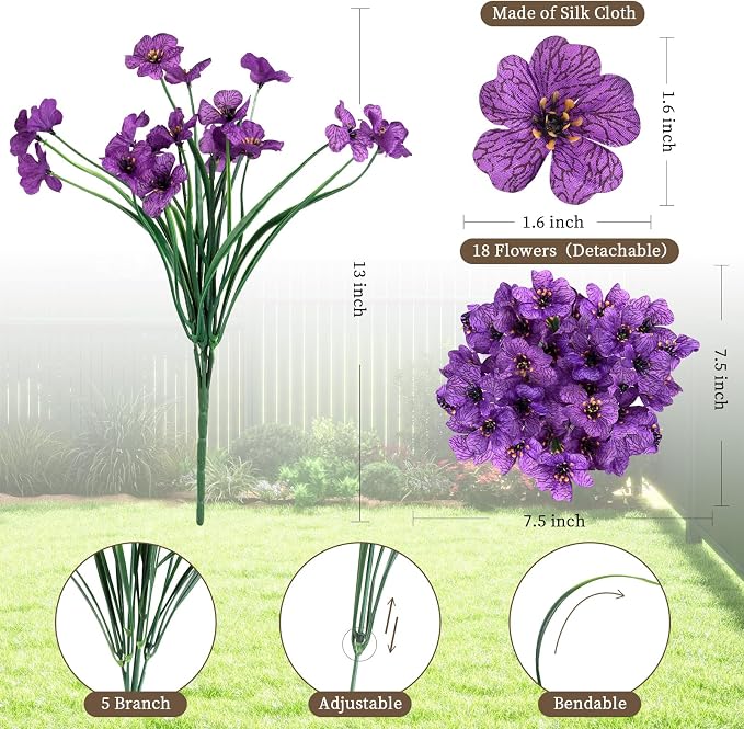 ColoPlay 24 Deep Purple Bundles Artificial Flowers - Image 2