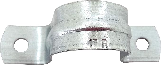 Rigid Pipe Strap Clamp Hanger, 2 Holes, Galvanized or PVC Pipes, IMC Conduit - Image 4