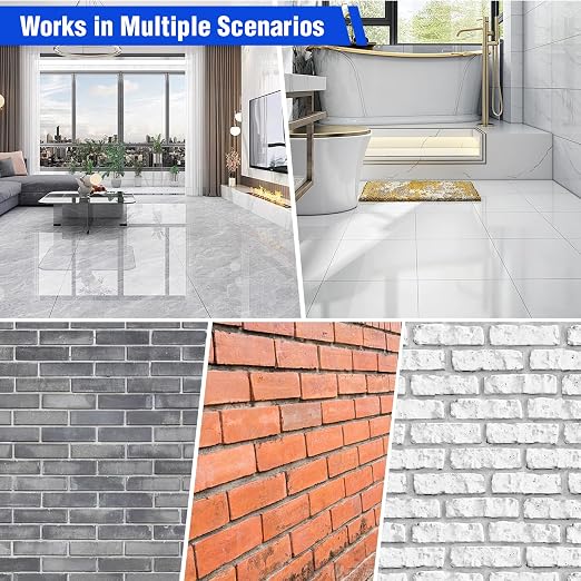 7-Size Brick Jointing Tools & 20 Pcs Masonry Mortar Grout Bags Kit | 4-Size - Image 7