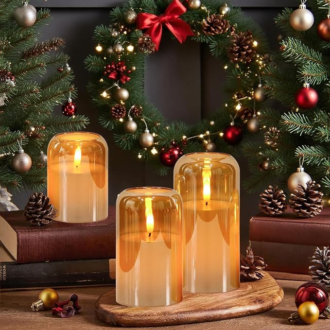 GenSwin Gold Glass LED Flameless Candles - Image 6