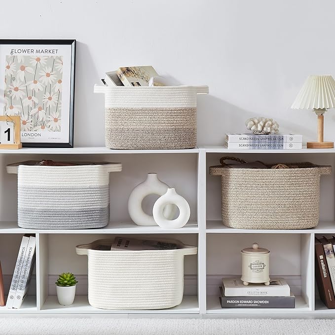OIASKET Storage Baskets for Organizing, Woven Baskets for Shelves, Rectangle - Image 7
