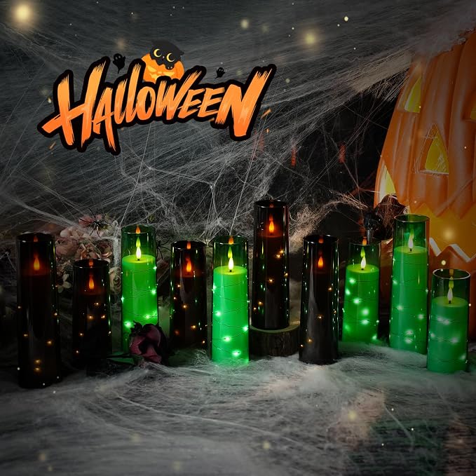 Flameless Candles, with Embedded Star String, Battery Operated Candles - Image 5