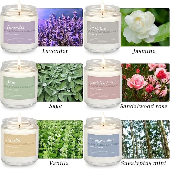 Scented Candles Gift Set for Women, Sandalwood Rose & Eucalyptus Mint. 42 oz - Image 4