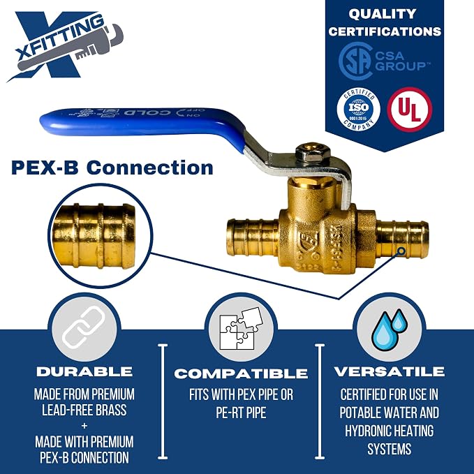 XFITTING 1/2 inch Pex Ball Valve - Image 3