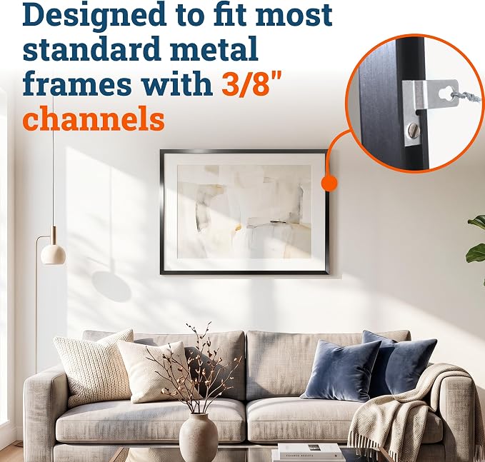 PHS Metal Frame D-Ring Picture Hangers, 24 Pack - Image 2