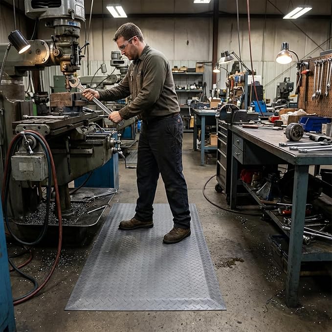 tonchean 3' x 7' Anti Fatigue Mats Industrial Extra Thick 15/16" Ergonomic - Image 8