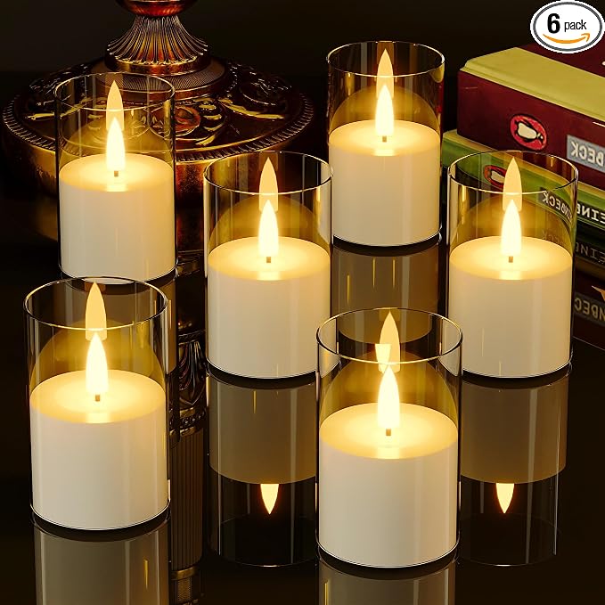 VIODAIM 6Pack Flickering Flameless LED Candles by VIODAIM