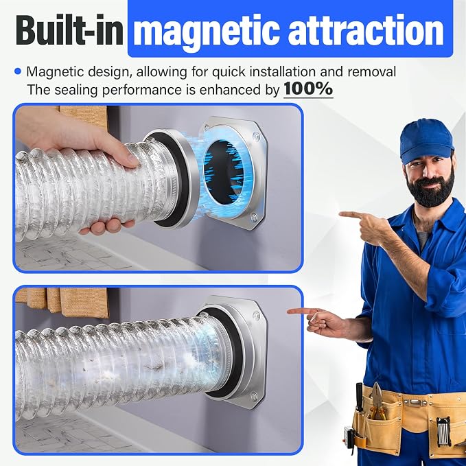 Magnetic Dryer Vent MV-180 Connector Kit, 4 Inch - Image 5