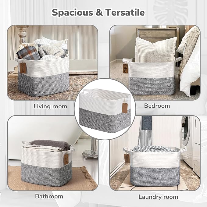 Goodpick 50L Large Woven Rope Storage Basket - Image 4