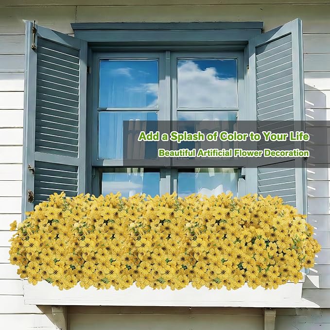13 Bundles Artificial Flowers for Outdoors Summer Decoration | Silk Realistic - Image 6