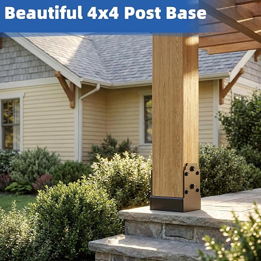 4x4 Post Base, Concealed Fastener Concrete Post Anchor, Elevated Post Base | - Image 9