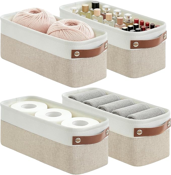 Small Fabric Storage Baskets, Decorative Basket by Bagnizer