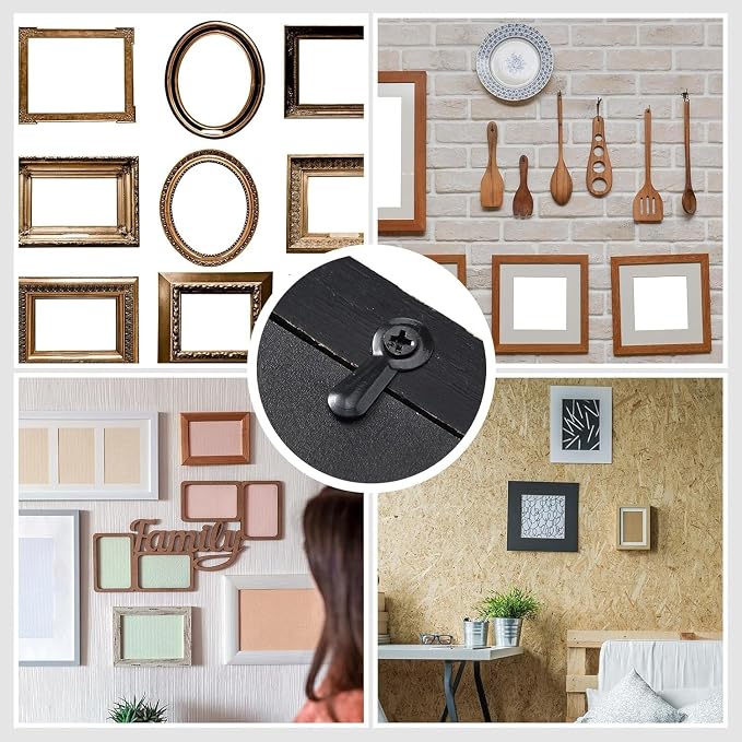 Picture Frame Hardware Kit, 100 Turn Button Fasteners, 100 Screws - Image 5