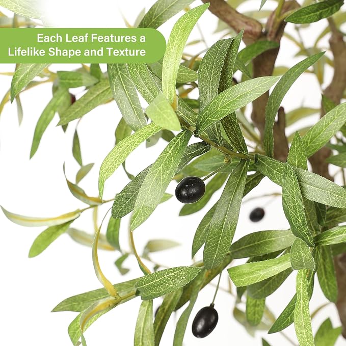 FEELEAD 8ft Faux Olive Tree - Image 2