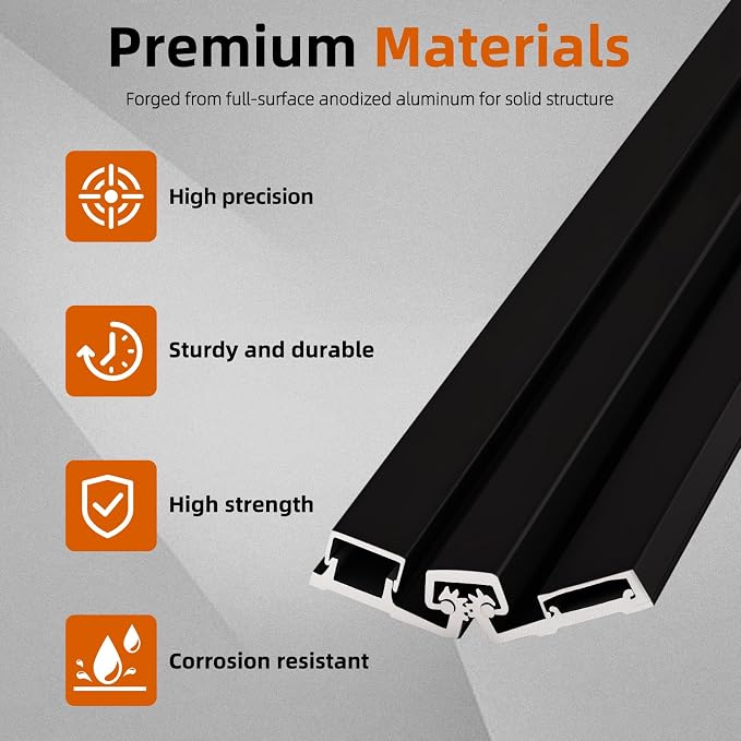 2 Pcs 83" Heavy Duty Continuous Hinge Y, Full Surface Anodized Aluminum - Image 3
