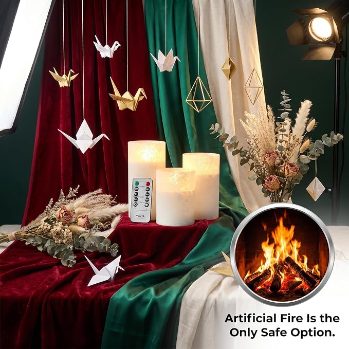 VENTA Frosted Glass LED Candles, Relaxing Hygge Ambiance - Image 9