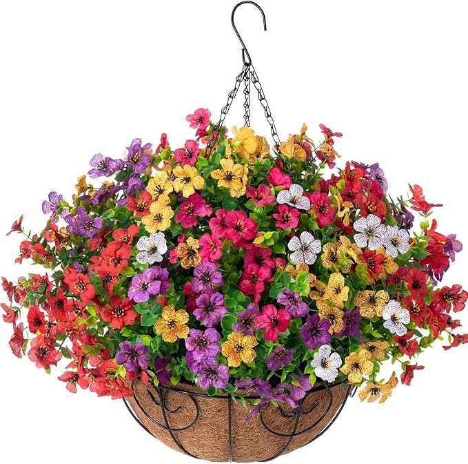 Artificial Faux Hanging Plants Flowers Basket by HyeFloraartificialflowers