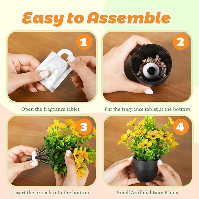 Der Rose 4 Pack Fake Flowers - Image 3