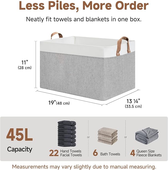 StorageWorks Fabric Storage Bins, Extra Large, Metal Frame, Collapsible - Image 6