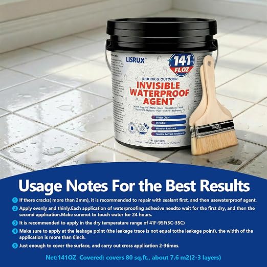 Transparent Waterproof Sealant, 141 Oz Invisible Waterproof Agent, Transparent - Image 5