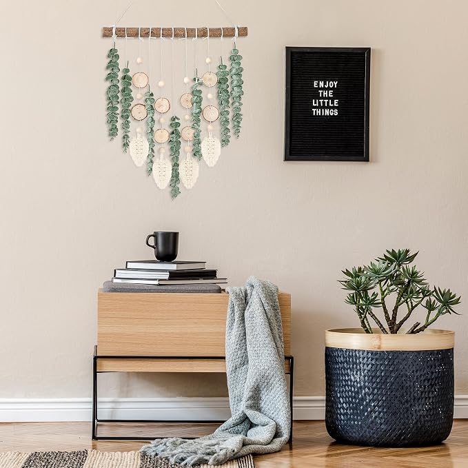 Sggvecsy 21’’ Eucalyptus Wall Hanging Decor Artificial Eucalyptus Plant Fake - Image 3
