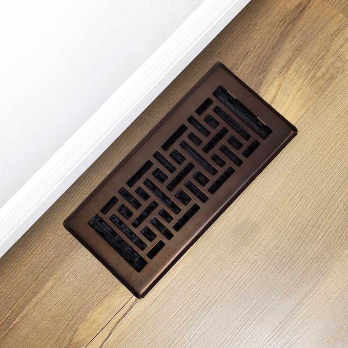 Decor Grates AJH410-RB Oriental Floor Register, 4x10 Inches, Rubbed Bronze - Image 7